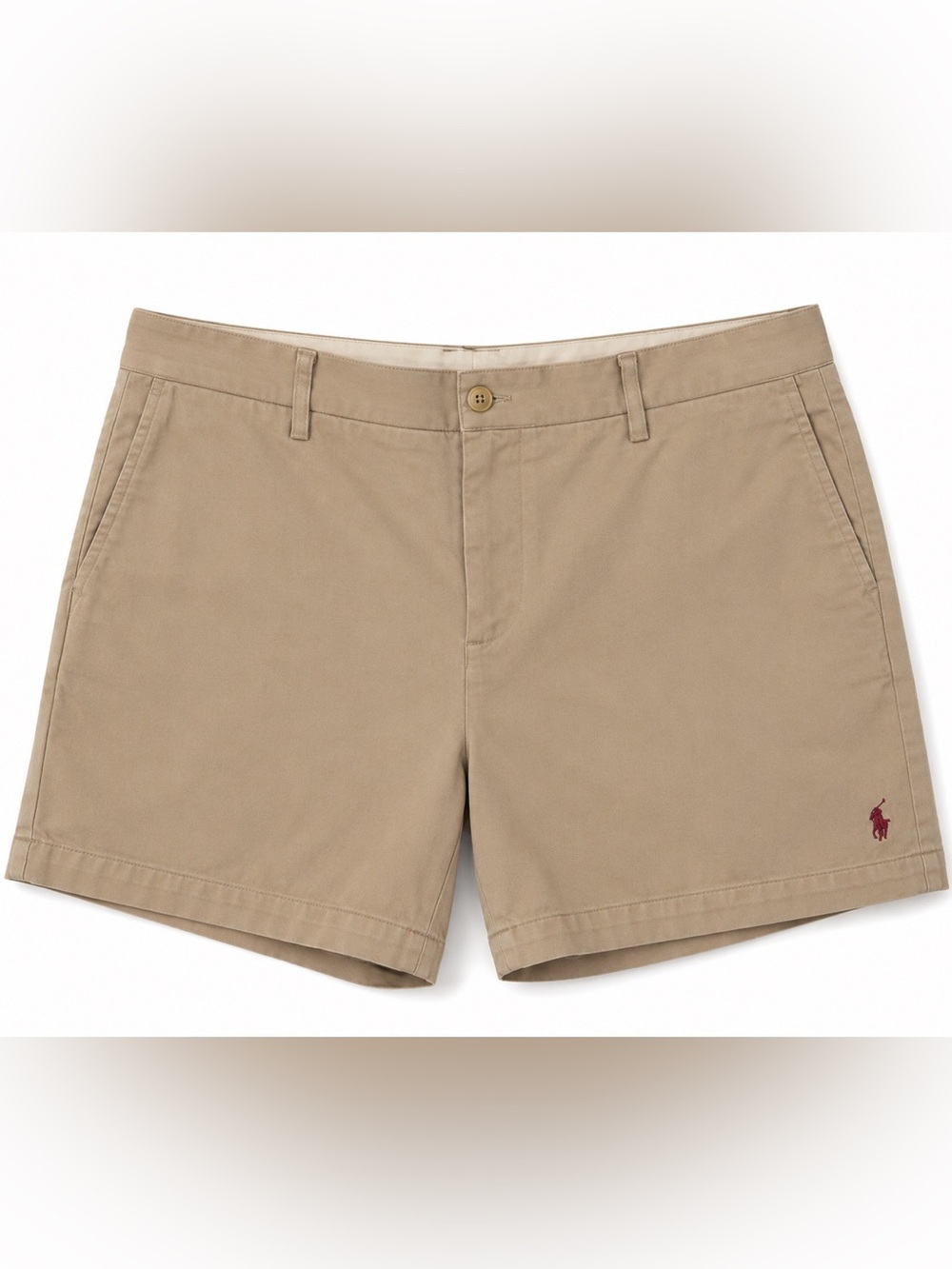 Ralph Lauren Sport Khaki Cotton Chino Shorts Tan Casual Size 10